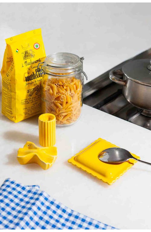Doiy The Dolce Vita Collection Ravioli Ceramic Spoon Rest In Yellow