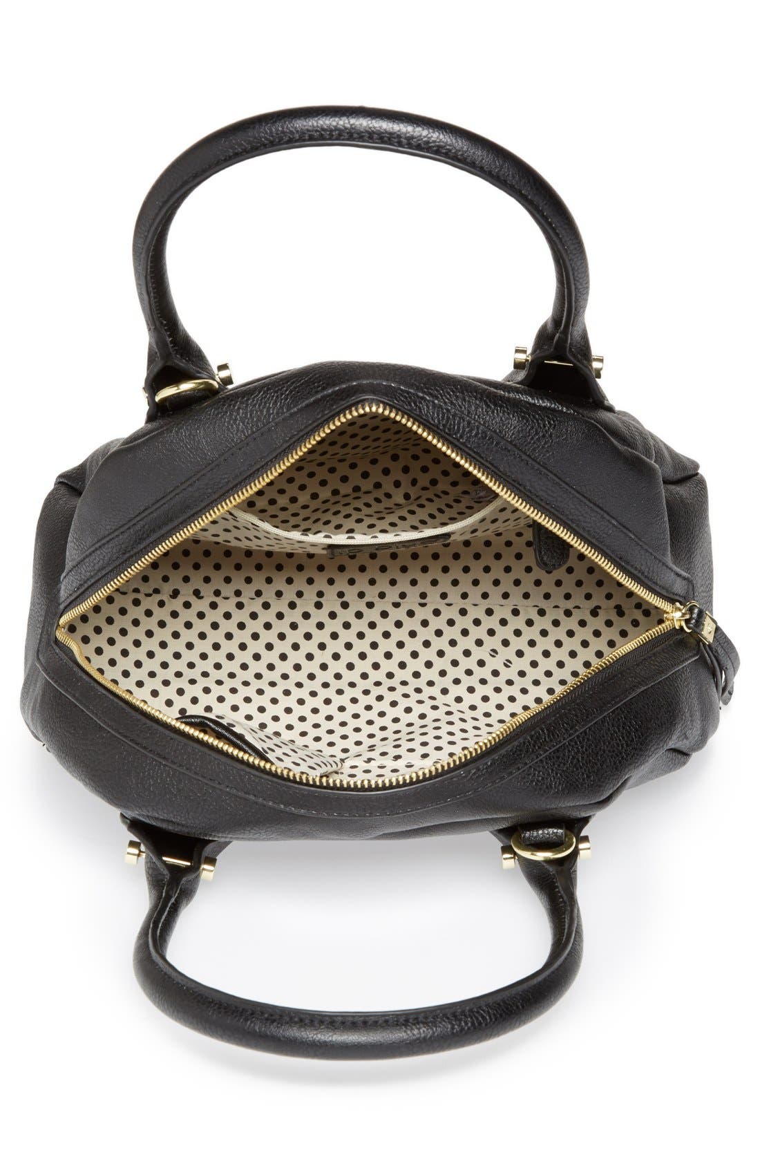 'Small Bella' Satchel, Alternate, color, BLACK