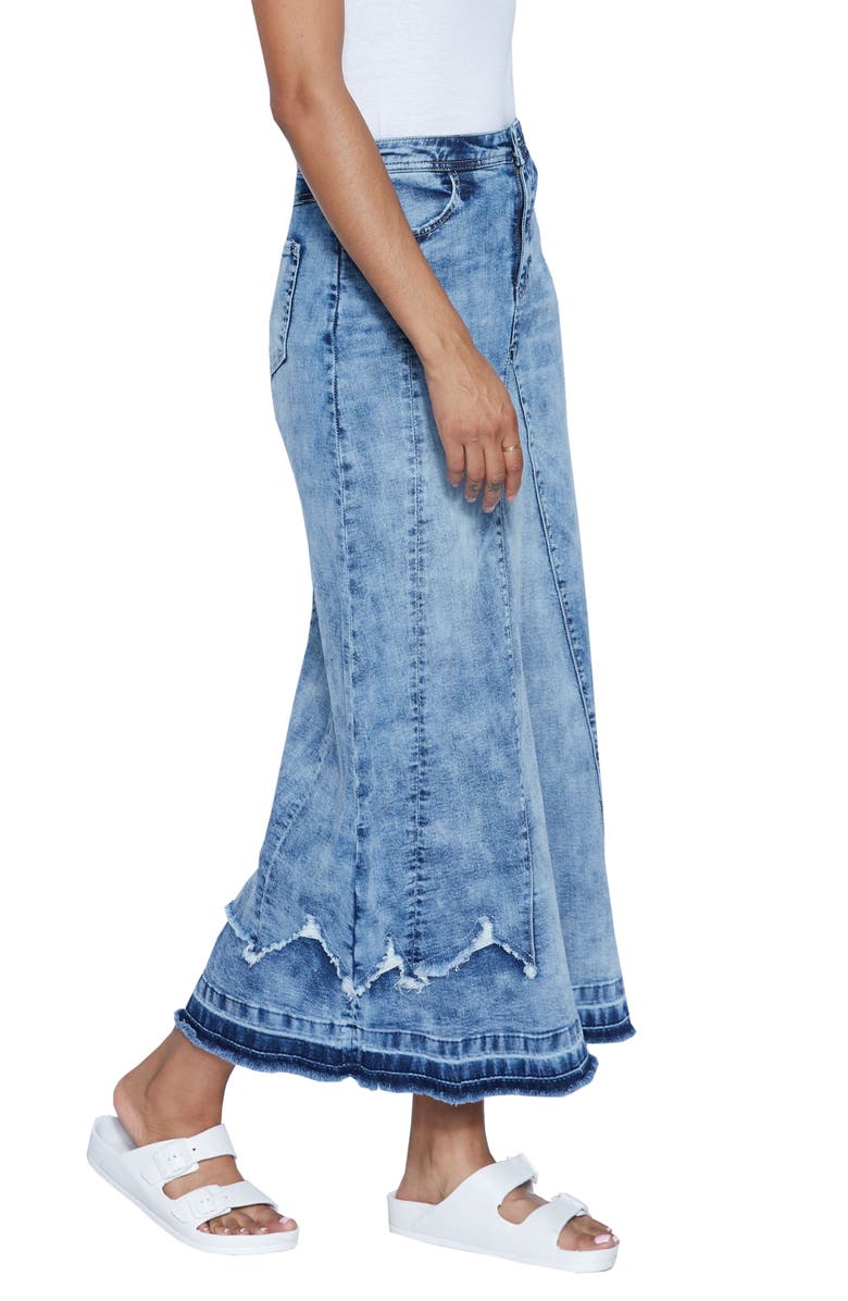 Wash Lab Denim Selma Overlay Acid Wash Denim Skirt, Alternate, color, Spray Blue