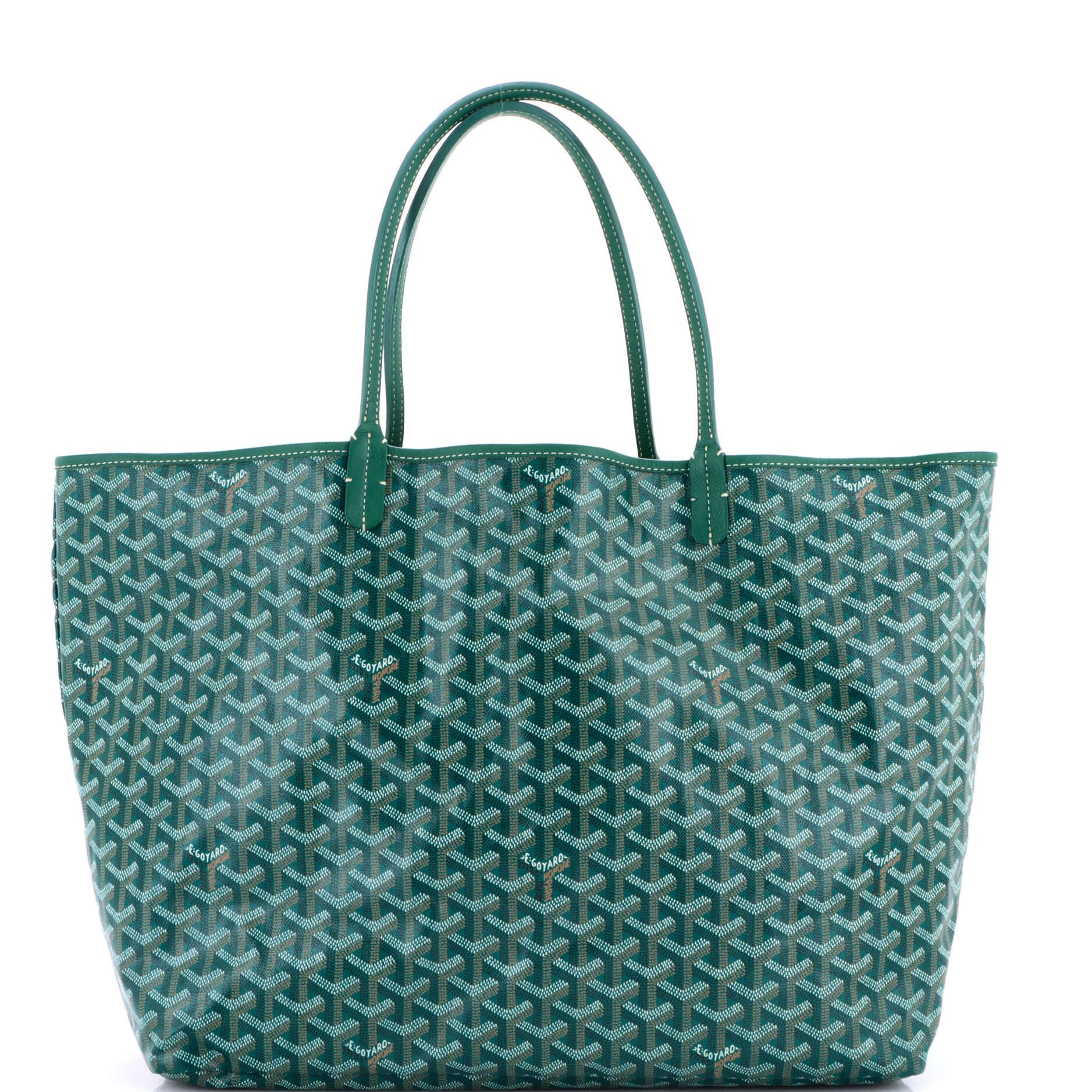 Pre-Owned Goyard Saint Louis Tote Coated Canvas GM, Main, color, Green