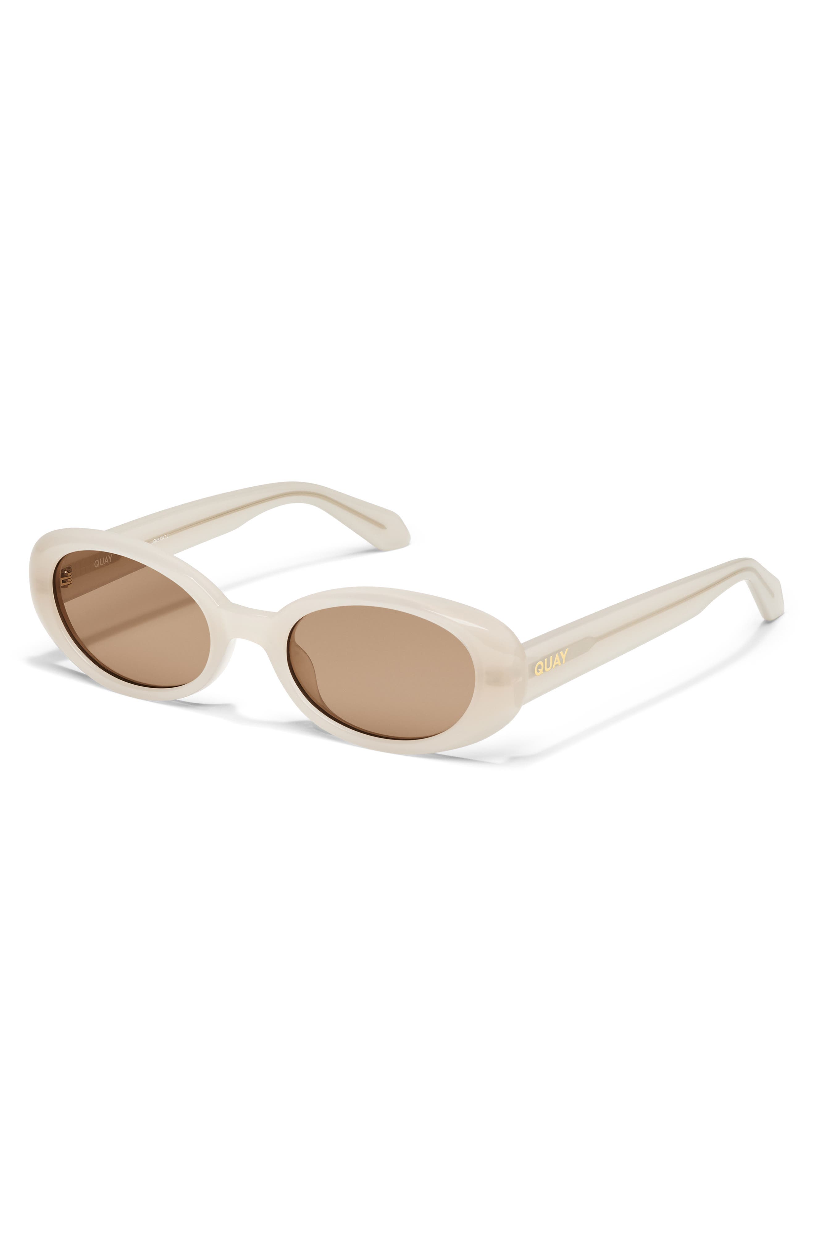Felt Cute 52mm Gradient Small Oval Sunglasses (Women 