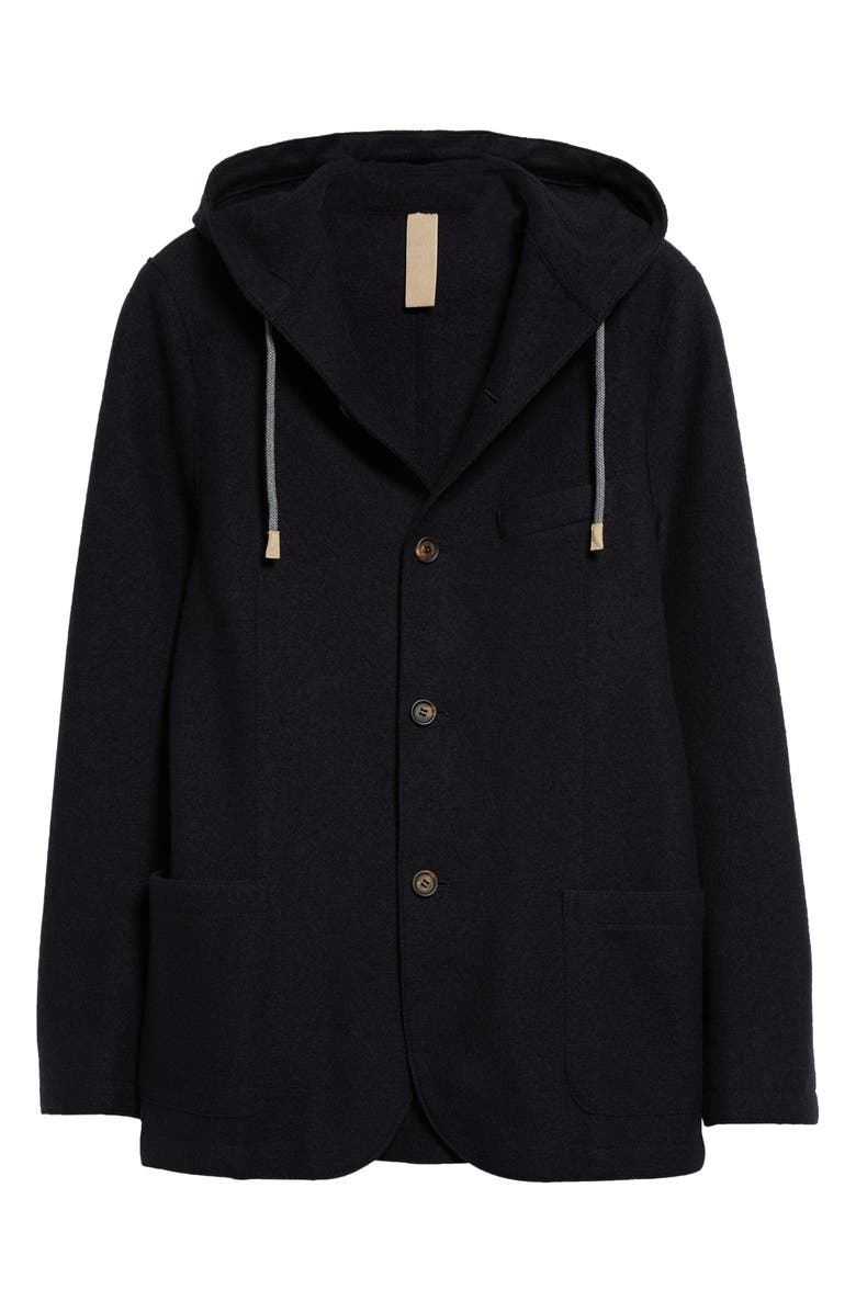Eleventy Boiled Wool Hooded Sport Coat, Alternate, color, 