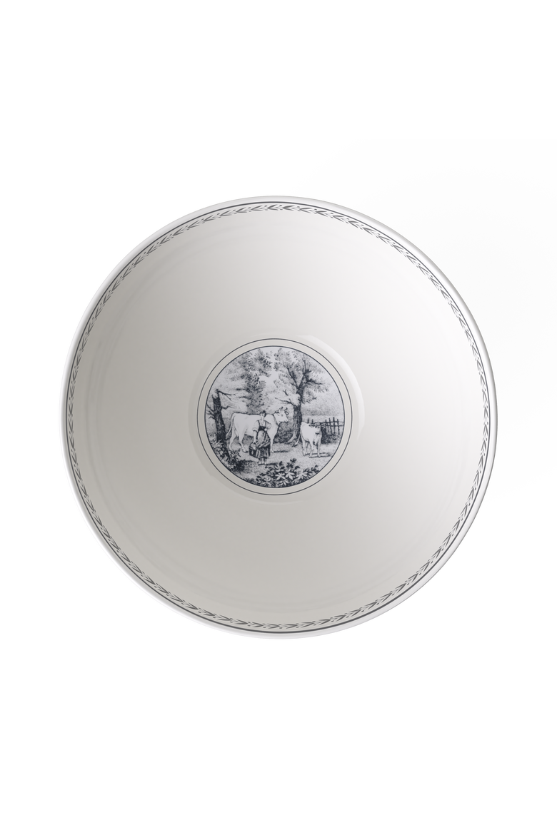 Audun Ferme Round Bowl, Alternate, color, White