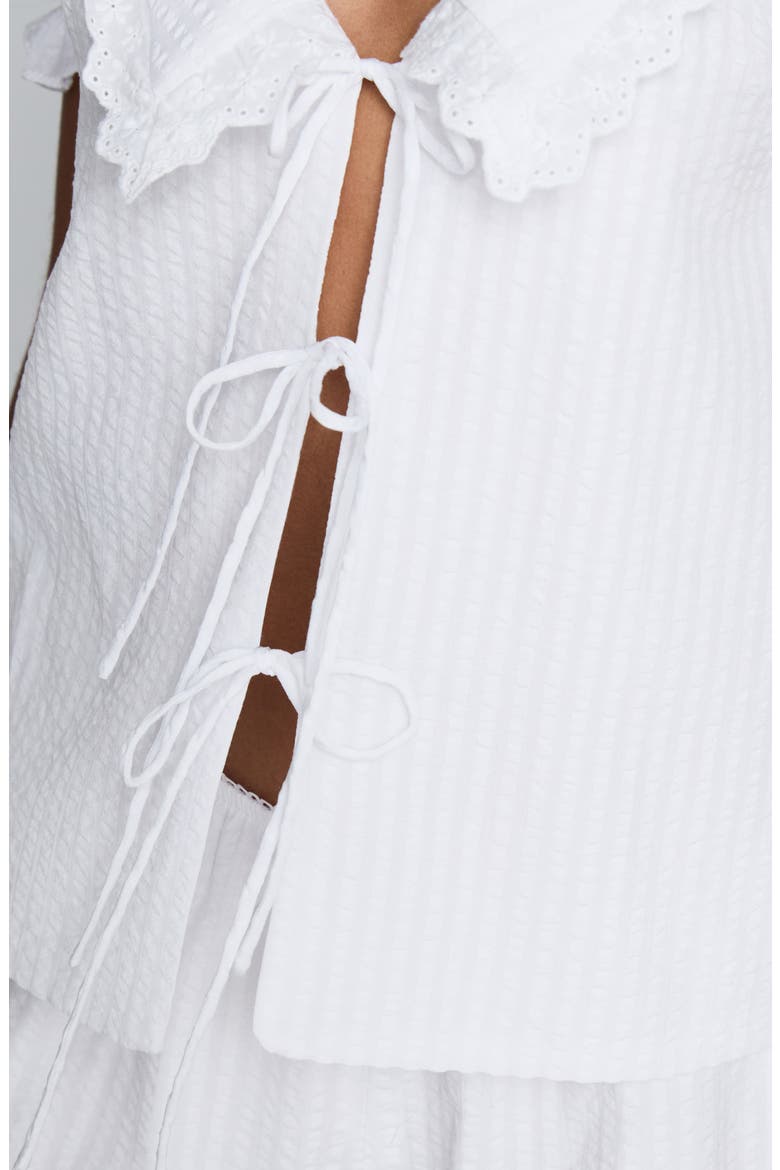 Eternal Sun Collared Top & Shorts Set, Alternate, color, WHITE