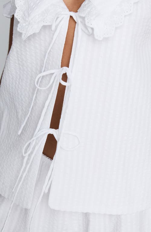 Princess Polly Eternal Sun Collared Top & Shorts Set In White