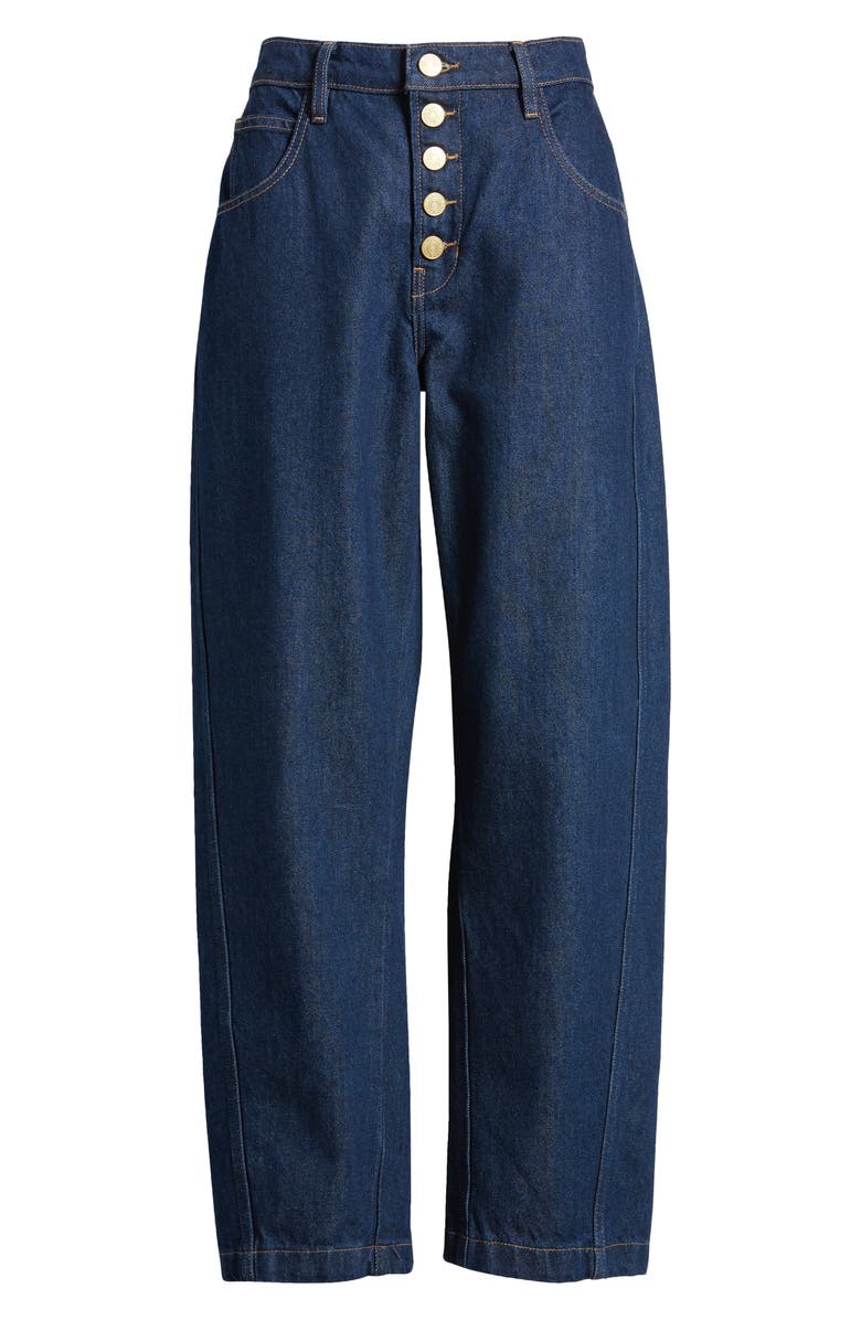 FRAME Exposed Button Fly Crop Balloon Leg Jeans, Alternate, color,