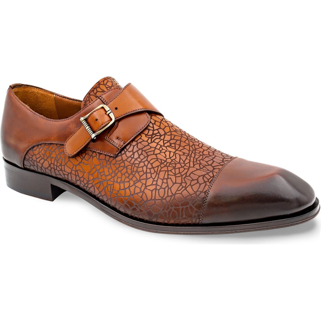 Mezlan Laser Patina Monk Strap Loafer