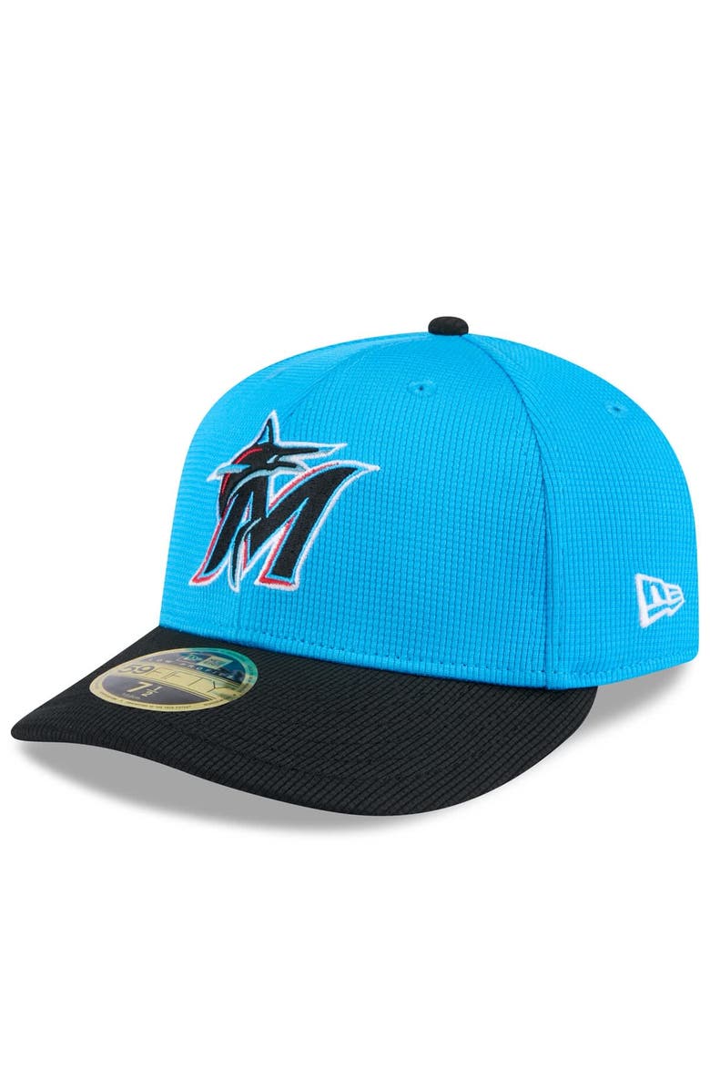 New Era Men's New Era  Blue/Black Miami Marlins 2025 Spring Training Low Profile 59FIFTY Fitted Hat, Alternate, color, 