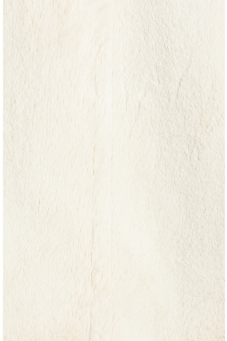 Zip Front Plush Faux Fur Jacket, Alternate, color, CREME