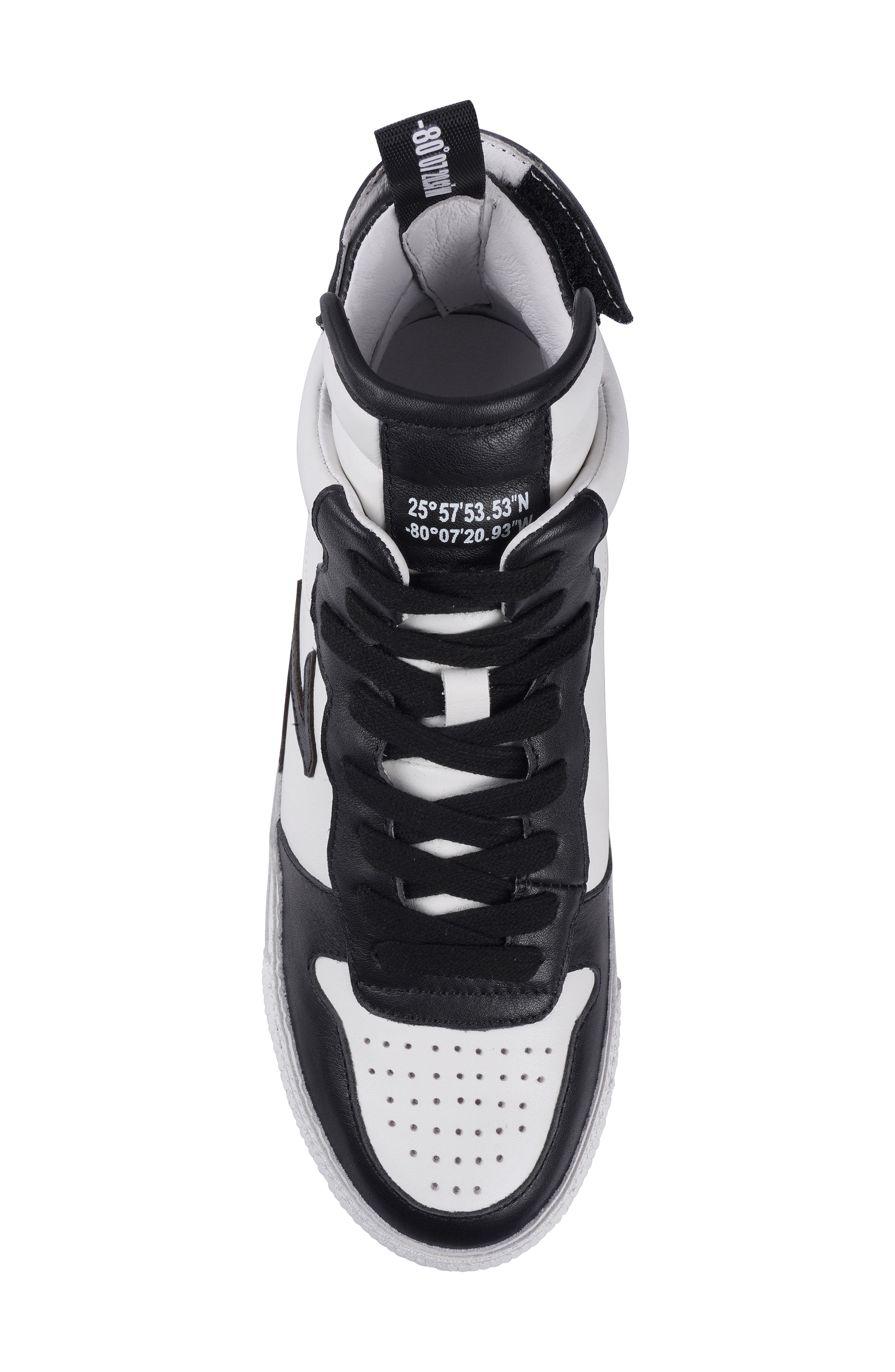 ZIGI Bruce Platform Sneaker, Alternate, color, Black White Leather
