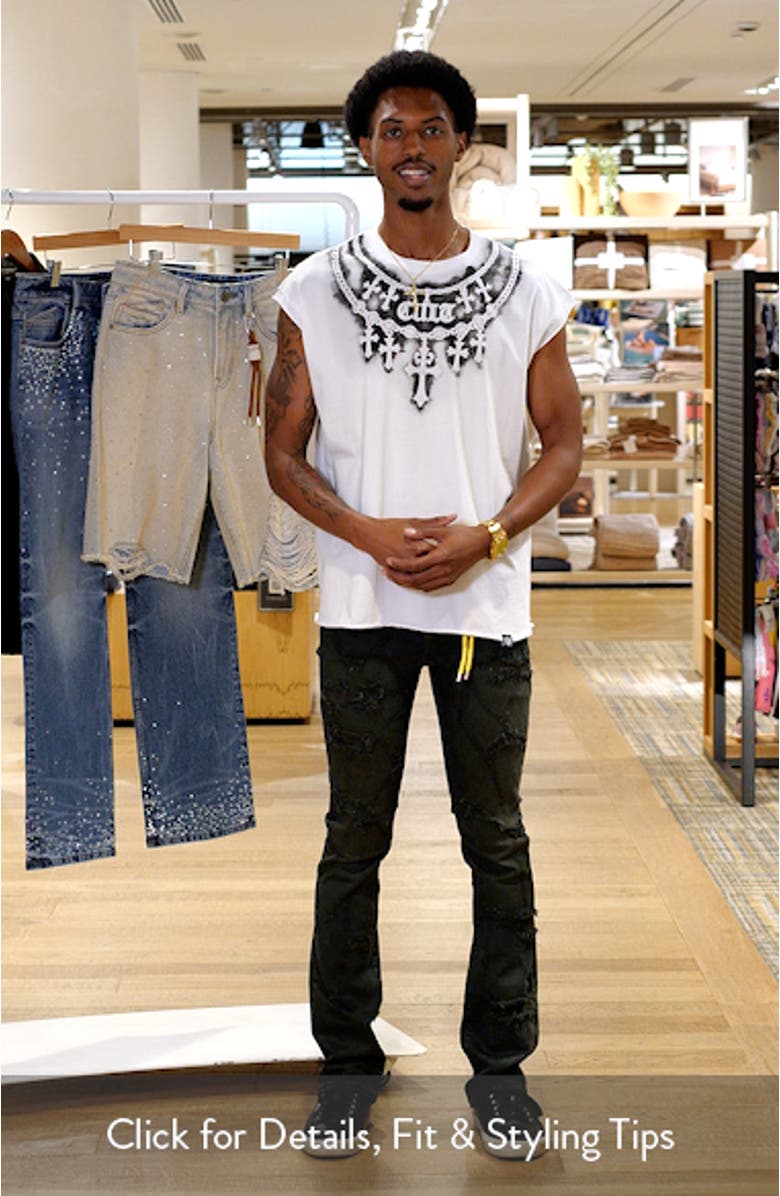Stencil Cap Sleeve Cotton T-Shirt, sales video thumbnail