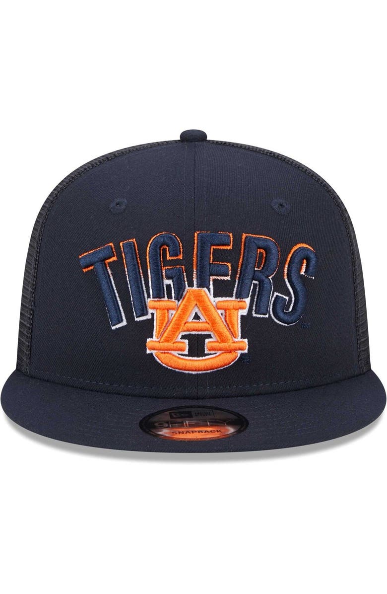 New Era Men's New Era Navy Auburn Tigers Grade Trucker 9FIFTY Snapback Hat, Alternate, color, Navy
