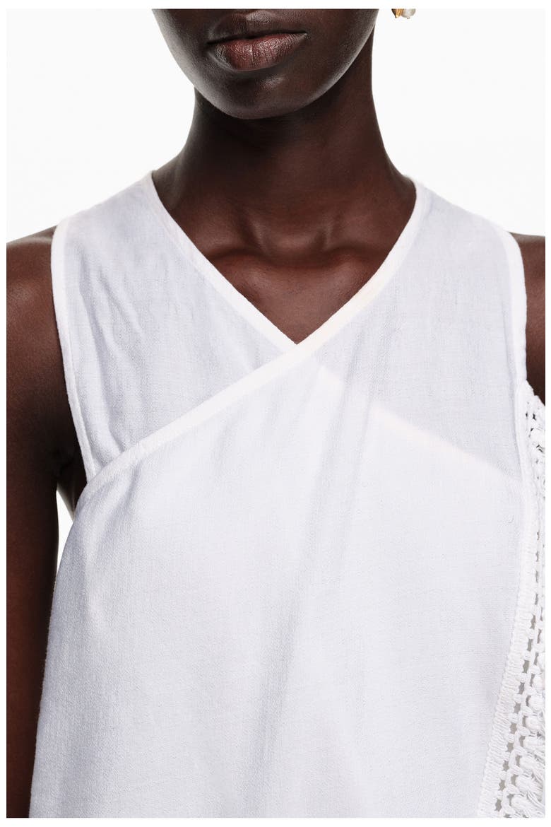 Fringed Wrap Top, Alternate, color, WHITE