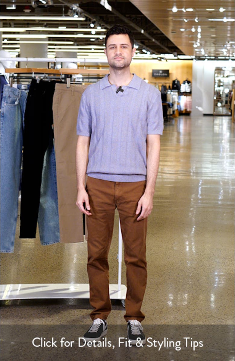 Johnny Collar Short Sleeve Cotton Blend Polo Sweater, sales video thumbnail