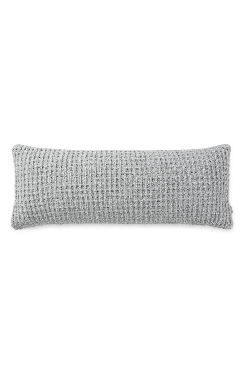 Sunday Citizen Snug Waffle Lumbar Pillow, Main, color, Cloud Grey