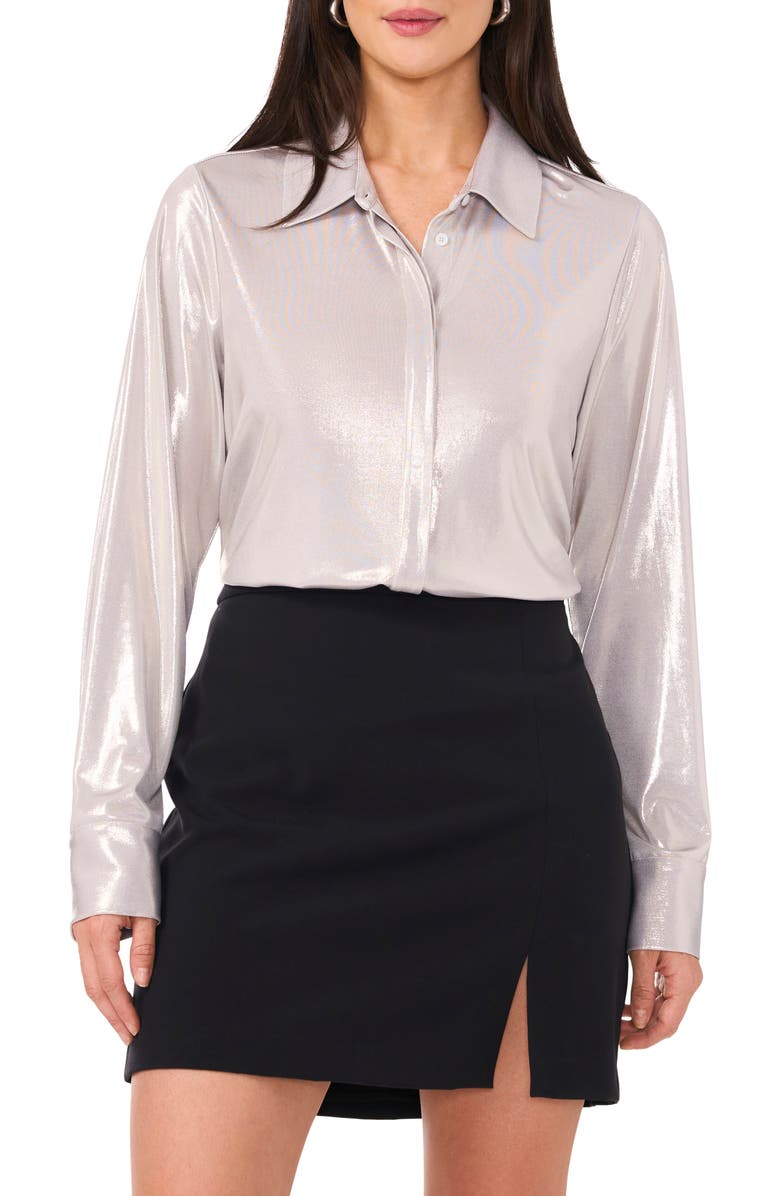 Vince Camuto Foil Button-Up Shirt, Main, color, 