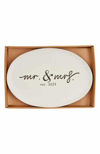 Mud Pie Mr. & Mrs. 2025 Platter