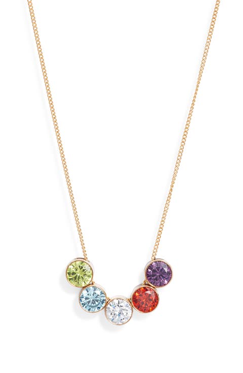 Multibirthstone Pendant Necklace