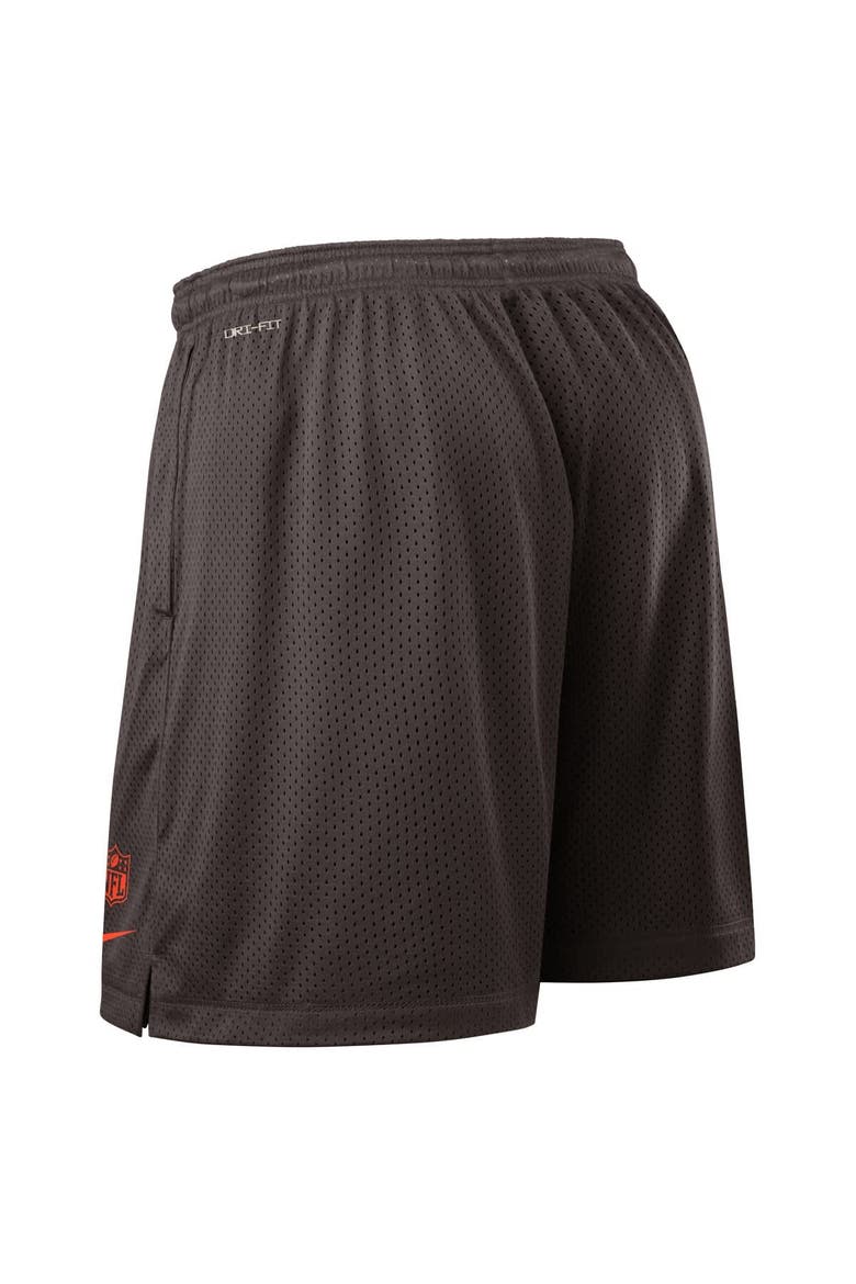 Men's Nike Brown Cleveland Browns Sideline Reversible Performance Shorts, Alternate, color, Brown