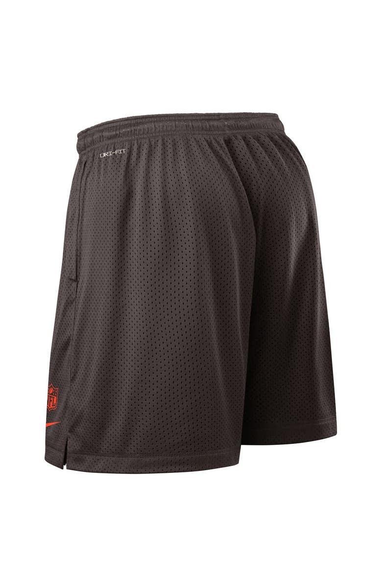 Nike Men's Nike Brown Cleveland Browns Sideline Reversible Performance Shorts, Alternate, color, Brown