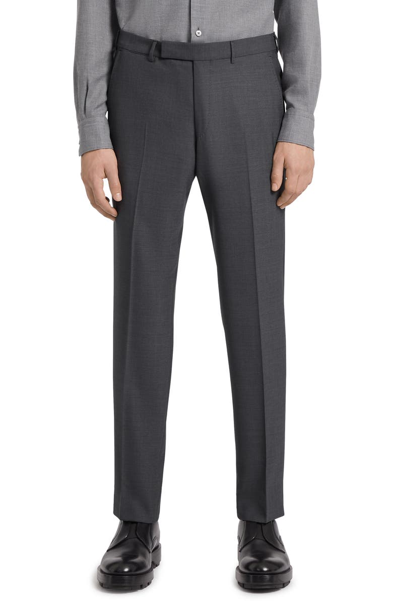 ZEGNA High Performance<sup>™</sup> Wool Trousers, Main, color, Grey