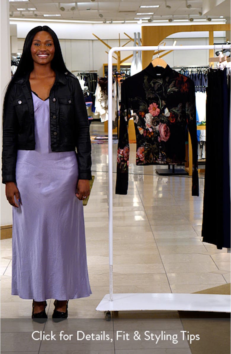 Delaina Print Turtleneck Top, sales video thumbnail