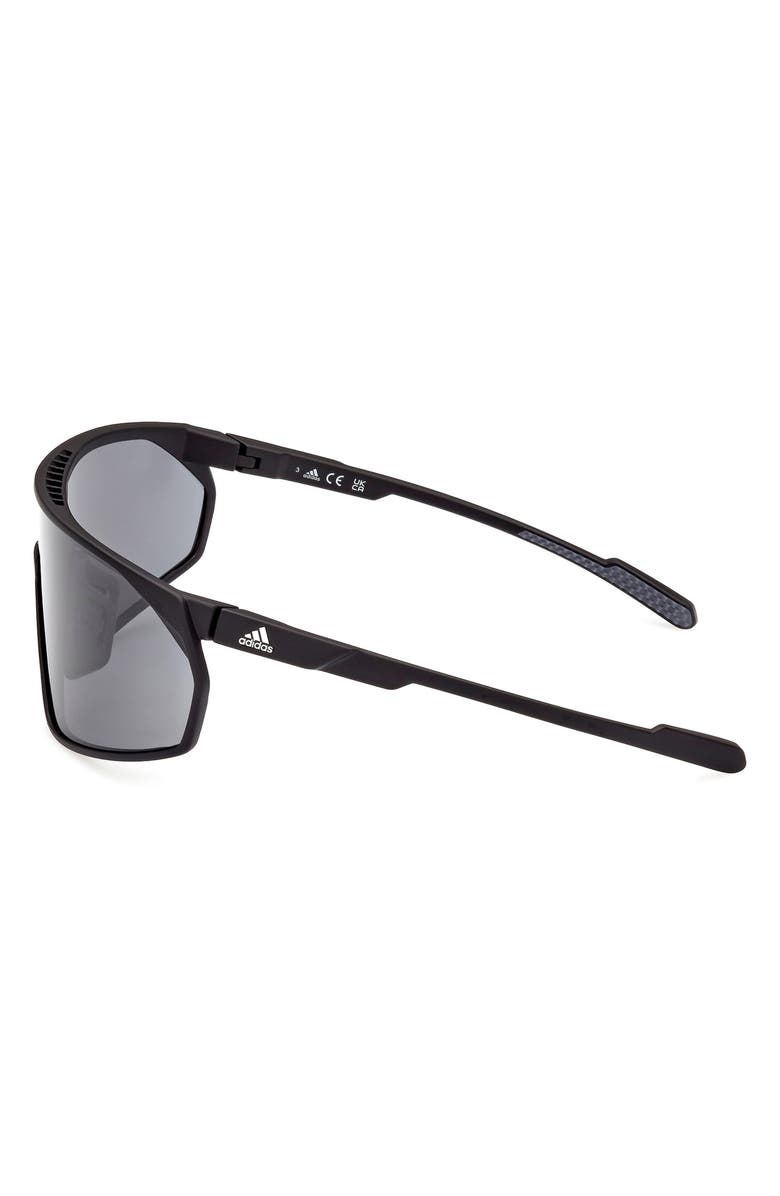 adidas 00mm Shield Sunglasses, Alternate, color, Matte Black / Smoke