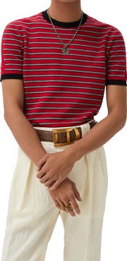 Versace Greca Stripe Jacquard T-Shirt