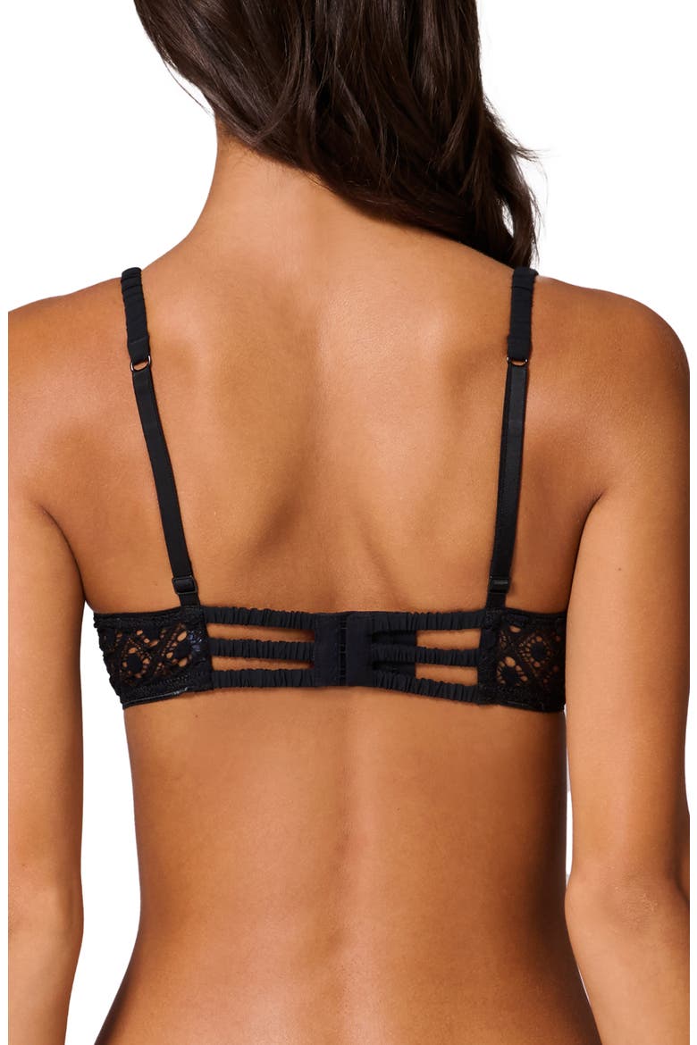 Apolline Underwire Demi Bra, Alternate, color, BLACK