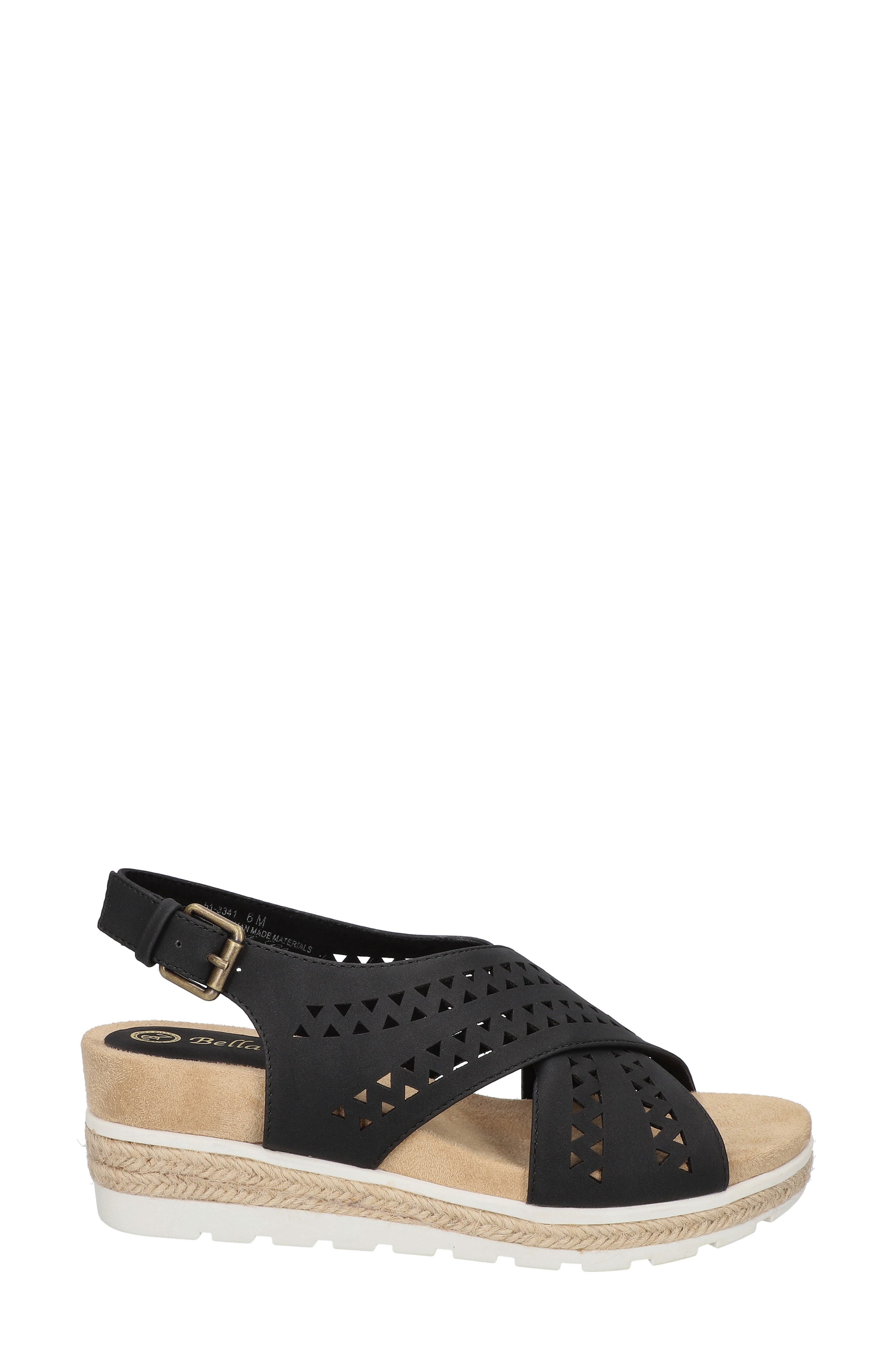 Bella Vita Cosette Slingback Espadrille Sandal, Alternate, color, Black