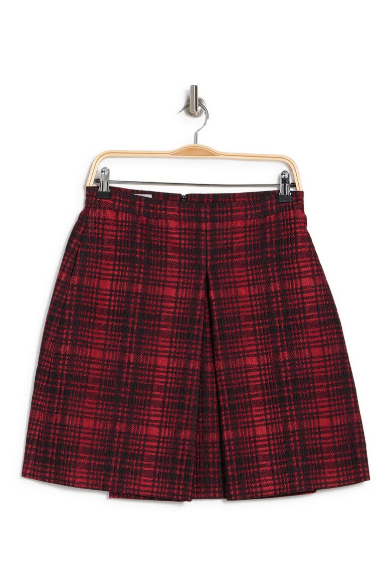 Plaid Pleated Mini Skirt, Alternate, color, ARMY GREEN/ GREEN TEA SORBET