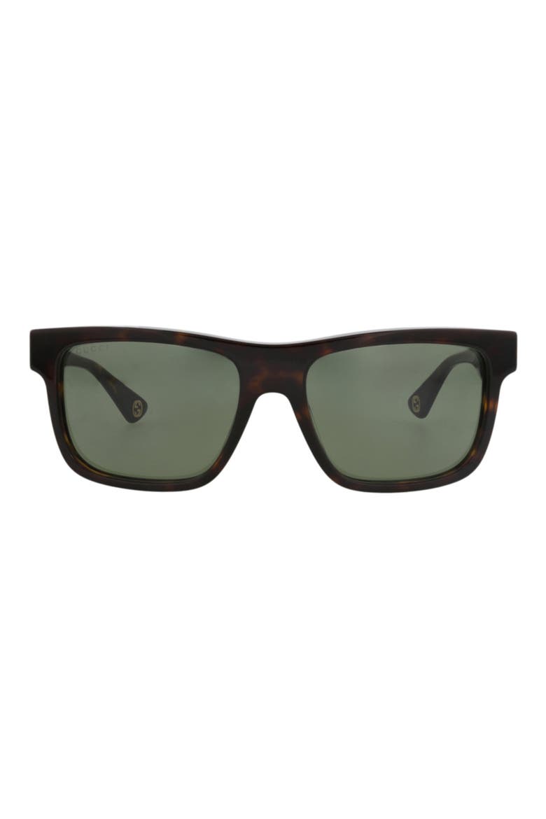 56mm Square Sunglasses, Main, color, HAVANA HAVANA GREEN