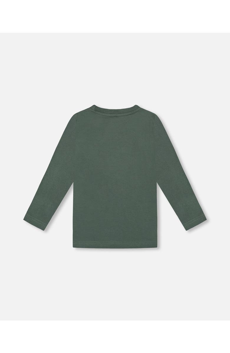 Deux par Deux Little Boy's T-Shirt With Print Forest Green, Alternate, color, 