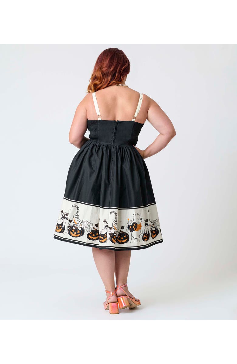 Unique Vintage Plus Size 1950s Sleeveless Swing Dress, Alternate, color, Black