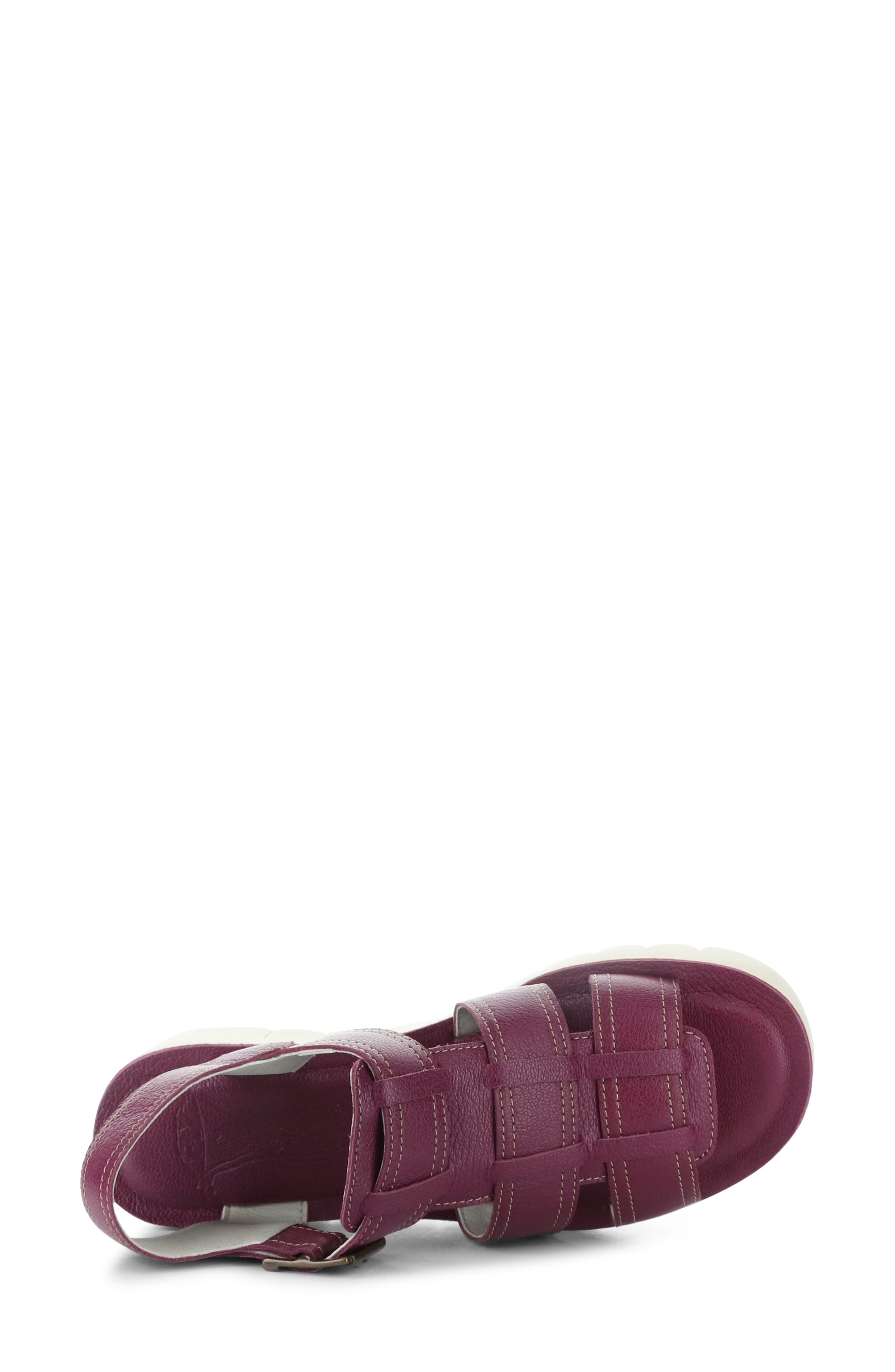 Fly London Yudd Platform Wedge Sandal, Alternate, color, Berry