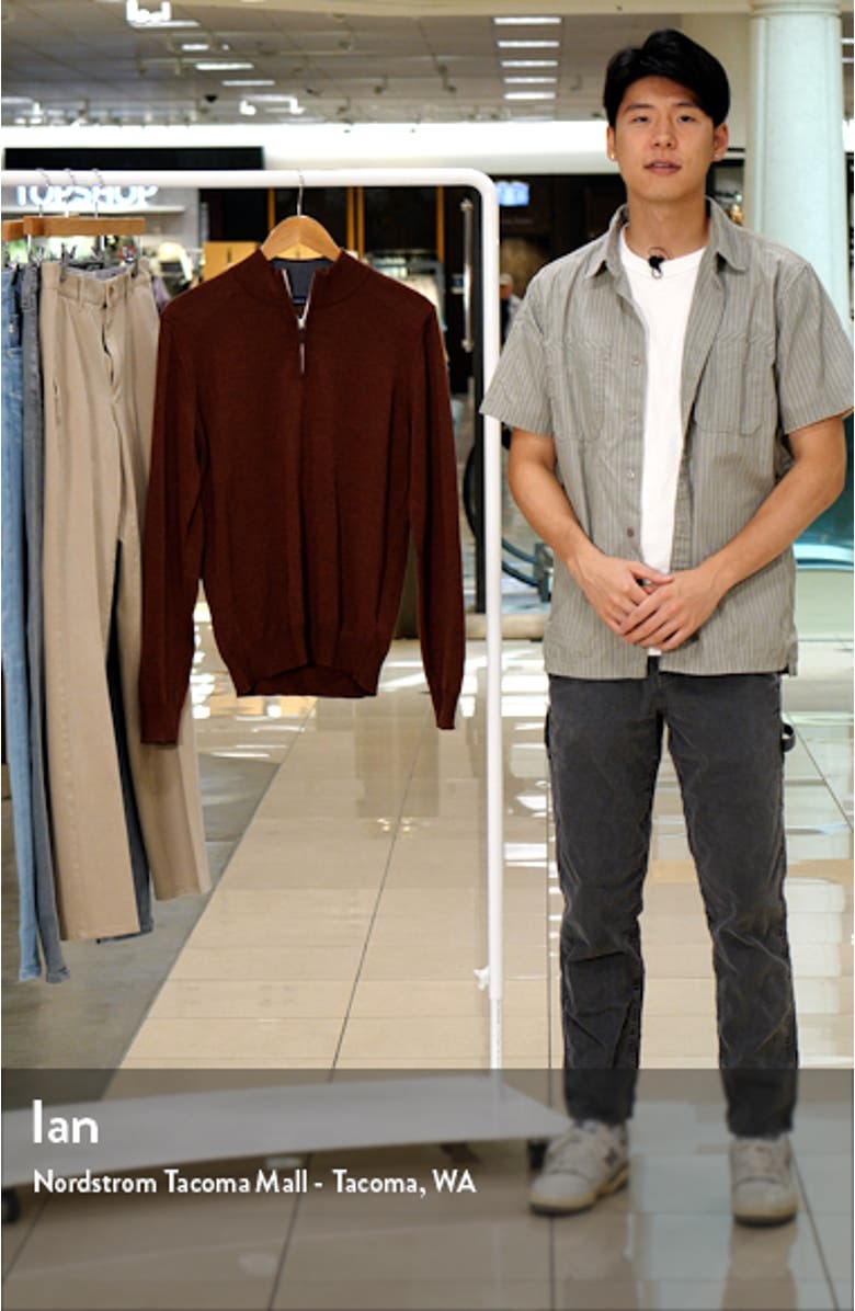 Merino Wool Half Zip Sweater, sales video thumbnail