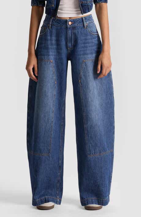 Alice + Olivia Andie Carpenter Barrel Leg Jeans