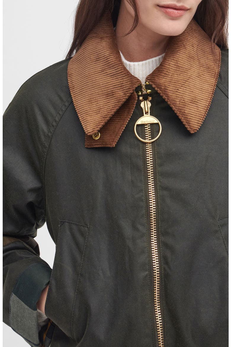 Allerston Water Resistant Waxed Cotton Jacket, Alternate, color, ARCHIVE OLIVE/ BEECH/ ANCIENT