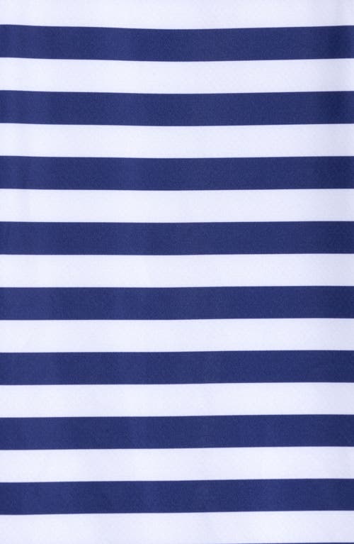 Vast Aqua Terra Stripe Performance T-shirt In Navy