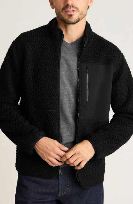 Bonobos High Pile Wool Blend Fleece Zip Jacket