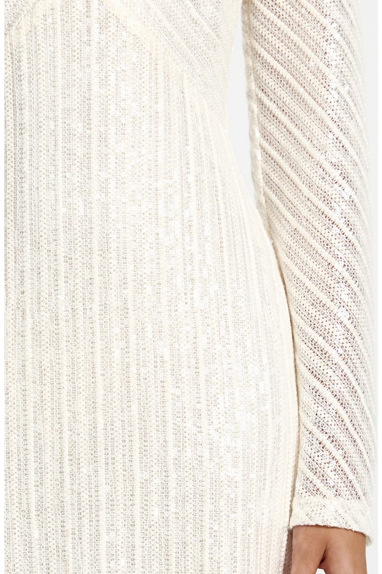 Zenith Cutout Long Sleeve Knit Maxi Dress, Alternate, color, PEARL