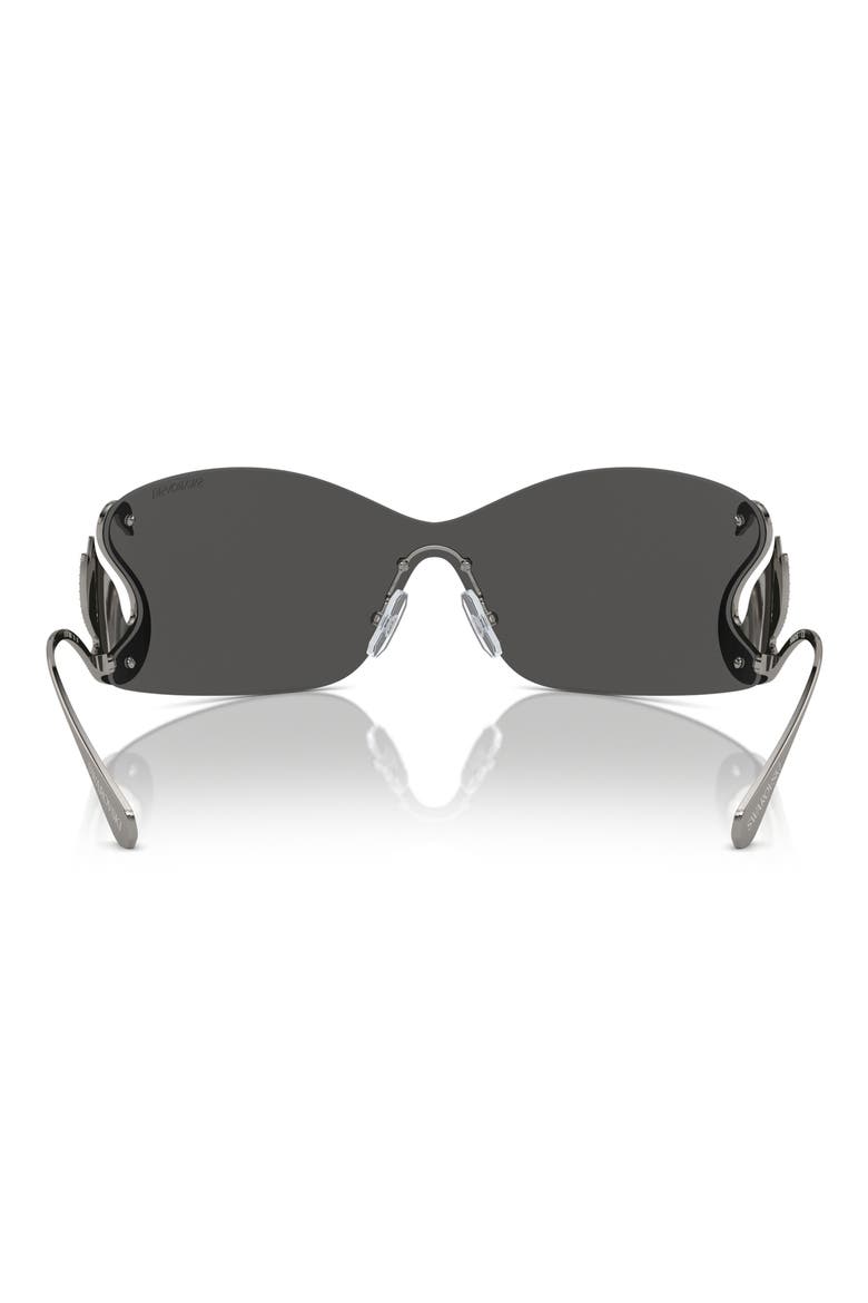 34mm Irregular Sunglasses, Alternate, color, GUNMETAL