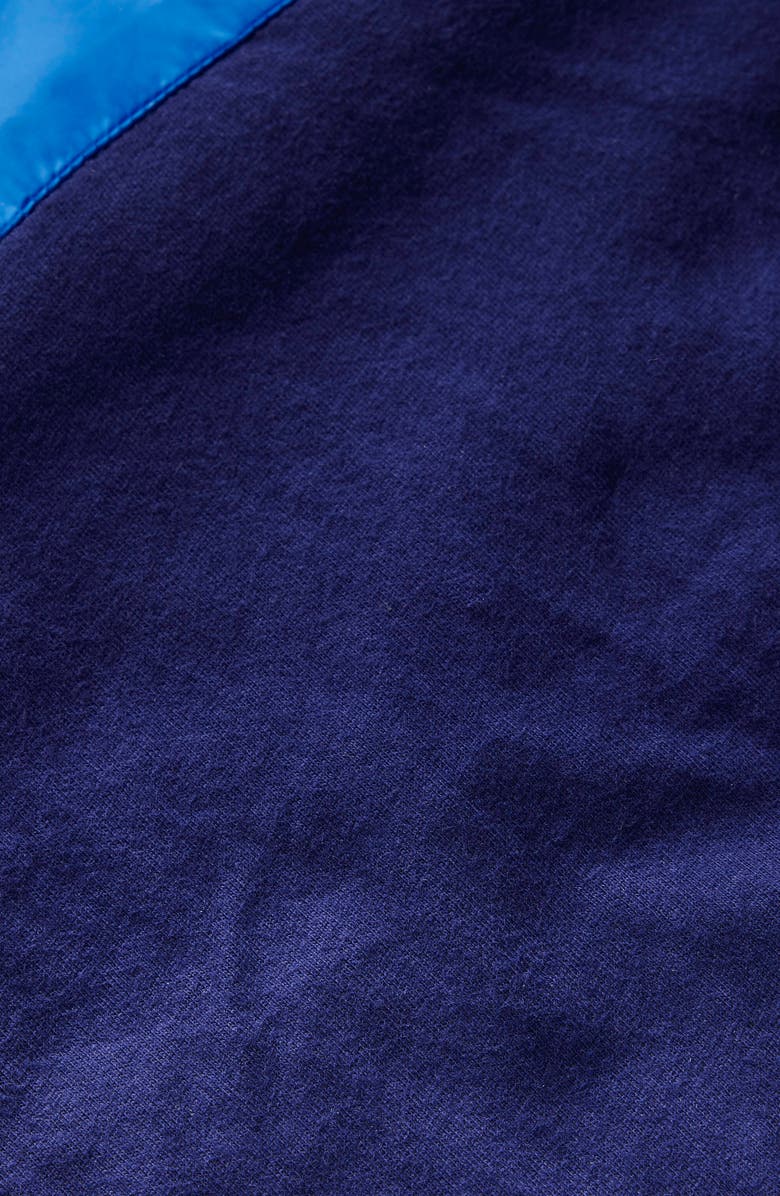 Mini Boden Kids' Colorblock Mixed Media Jacket, Alternate, color, Khaki Colourblock