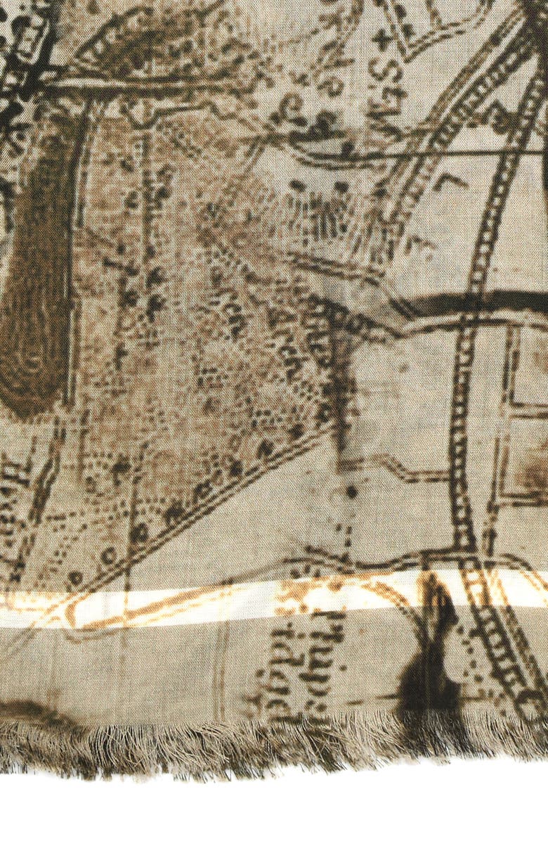 AllSaints Gianna Latte Brown Oblong Scarf, Alternate, color, 