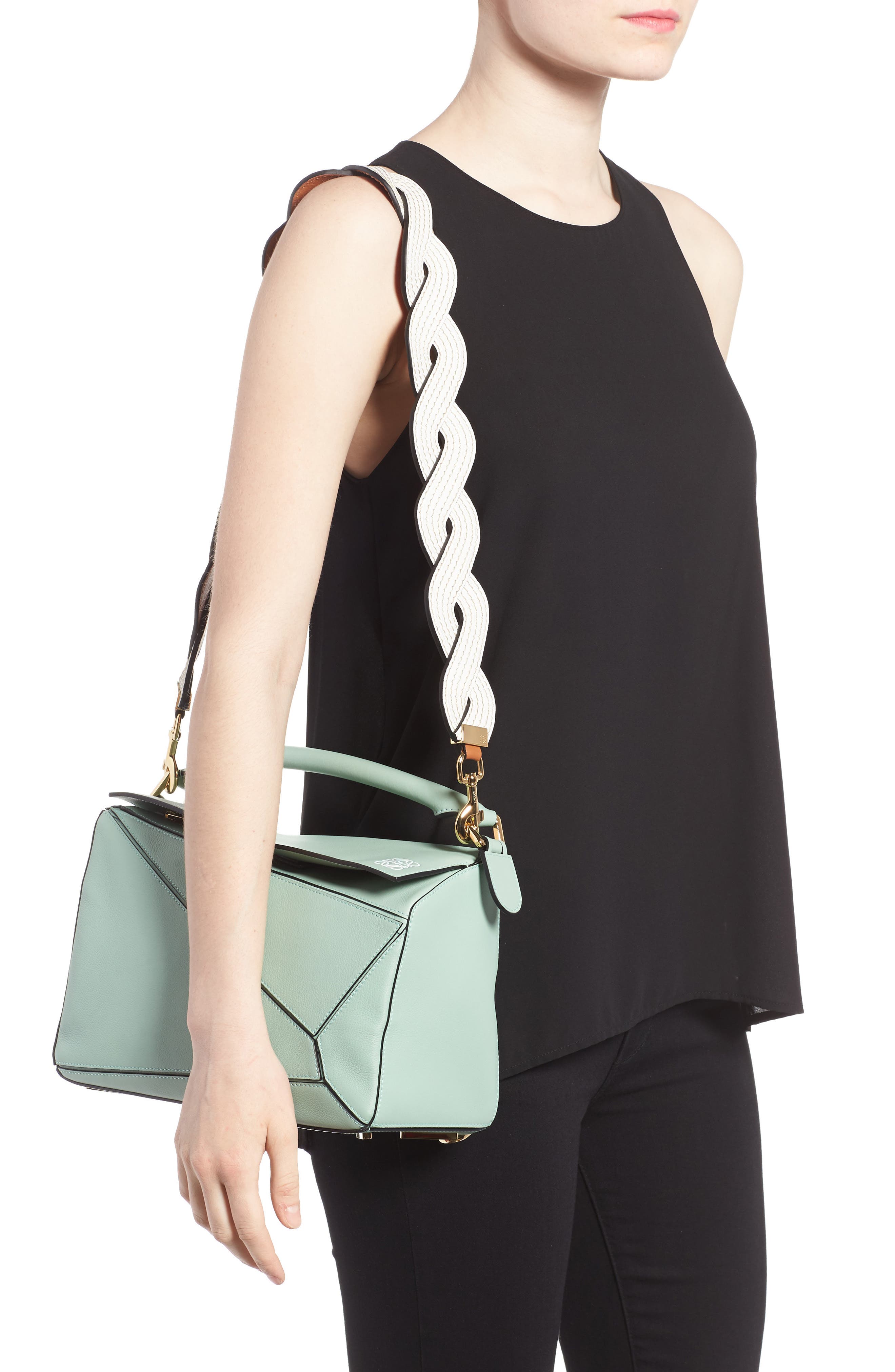 Loewe Leather Bag Strap, Alternate, color, 