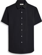 Bugatchi Miles OoohCotton® Solid Short Sleeve Button-Up Shirt