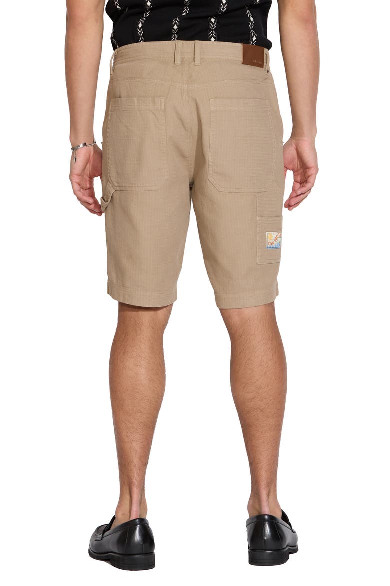 Slub Carpenter Shorts, Alternate, color, KHAKI