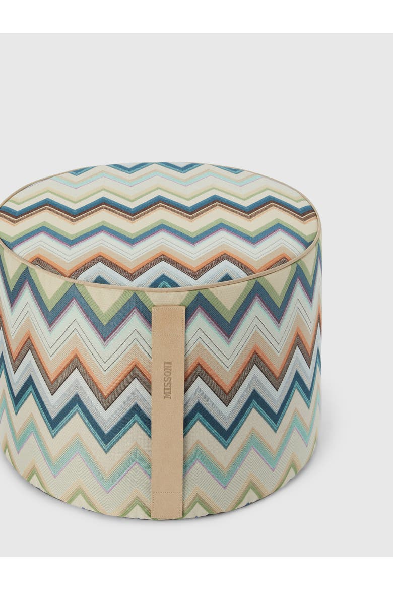 Agadir Cylindrical Pouffe 40x30 Cm, Alternate, color, Blue
