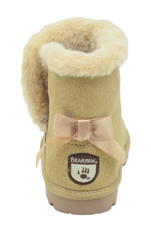 Bearpaw Kids' Suede Faux Fur Lined Boot In Animal Print