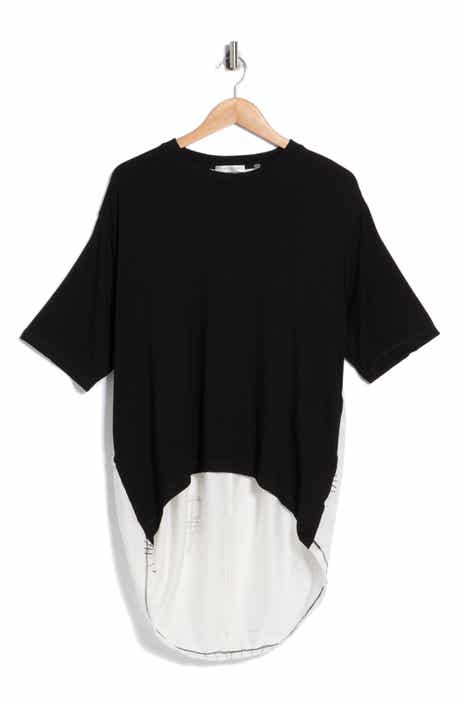 PATRIZIA LUCA Mixed Media High-Low Top